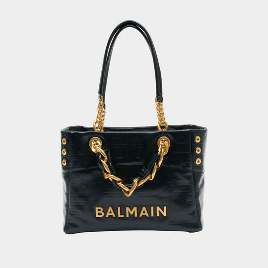 1945 Small Shopper Bag - Balmain - Leather - Black
