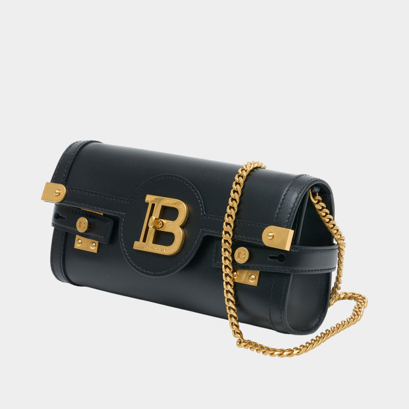 B-Buzz 23 Shoulder Bag - Balmain - Leather - Black