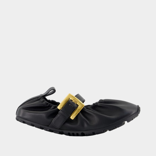 Racer 45 Ballerinas - Balmain - Leather - Black