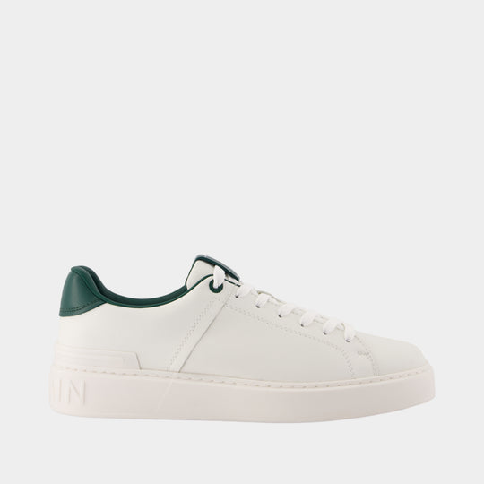 B Court Sneakers - Balmain - Leather - White