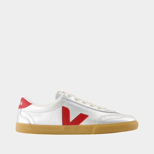 Volley Sneakers - Veja - Leather - Silver
