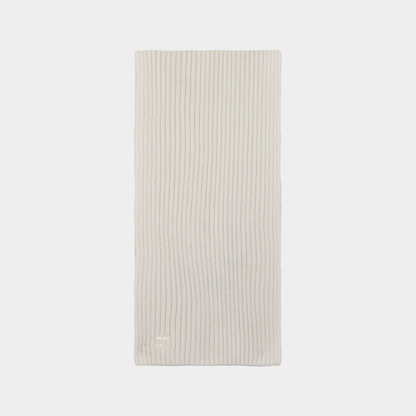 Ac Ribbed Scarf - Courreges - Wool - Neutral