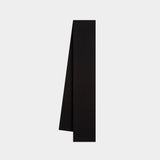 Ac Ribbed Scarf - Courreges - Wool - Black