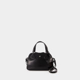 Stud Spazzo Bowling Purse - Courreges - Leather - Black