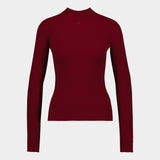 Mockneck Light Rib Sweater - Courreges - Cotton - Red