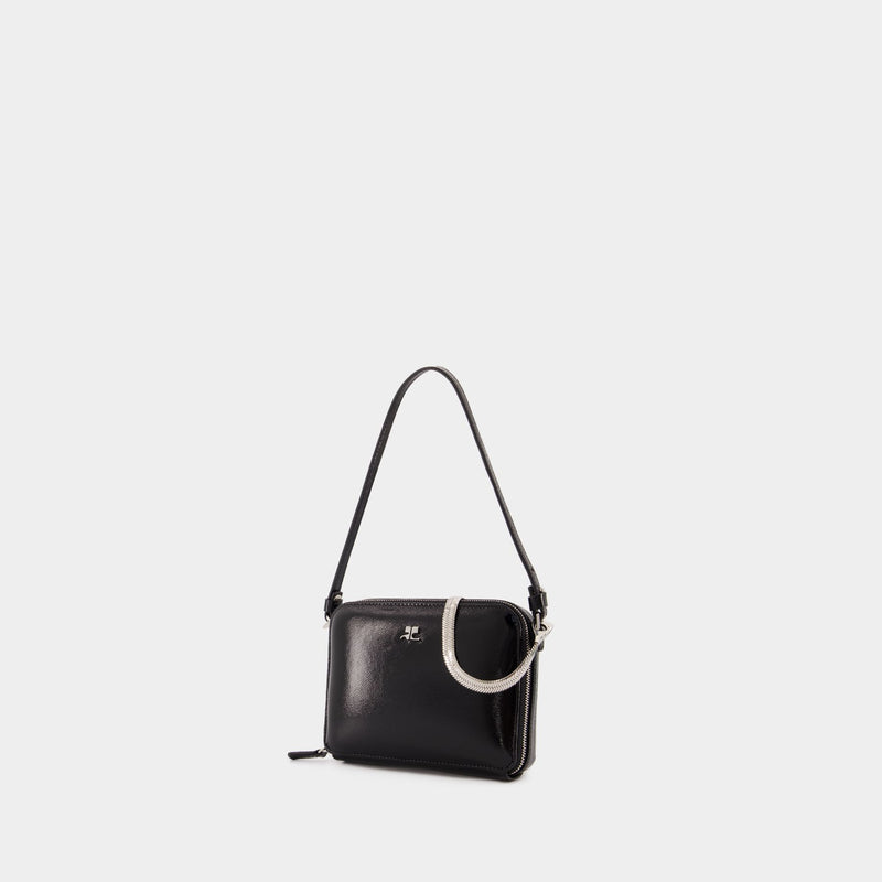 Cloud Chained Naplack Purse - Courreges - Leather - Black