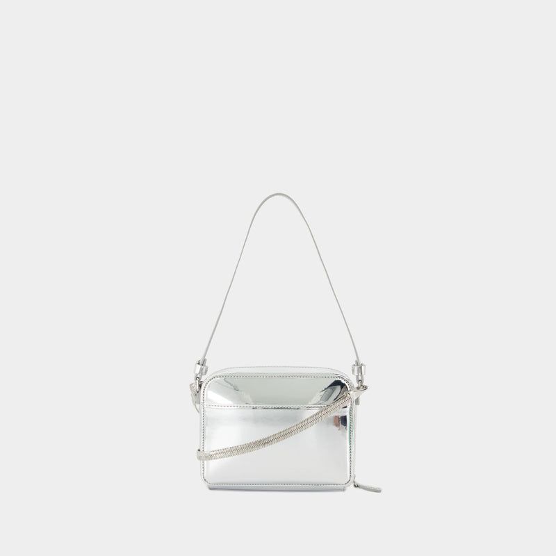 Cloud Chained Mirror Purse - Courreges - Leather - Silver