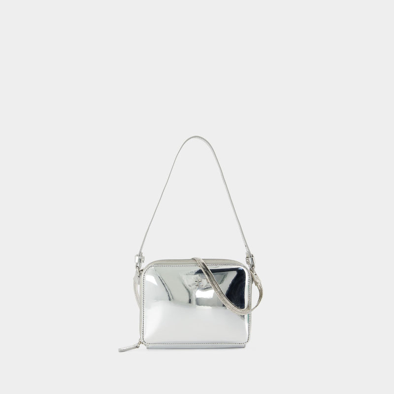 Cloud Chained Mirror Purse - Courreges - Leather - Silver