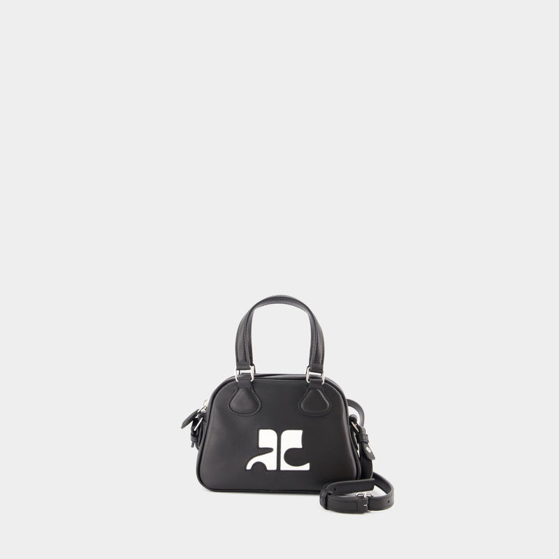 Reedition Mini Bowling Bag - Courreges - Leather - Black