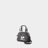 Reedition Mini Bowling Bag - Courreges - Leather - Black