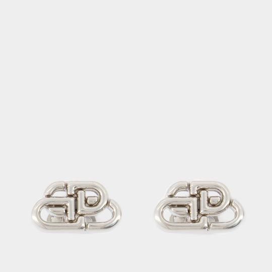 Bb Stud Xs Earrings - Balenciaga - Synthetic - Silver
