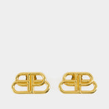 Bb Stud S Earrings - Balenciaga - Metal - Gold