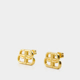 Bb Stud S Earrings - Balenciaga - Metal - Gold