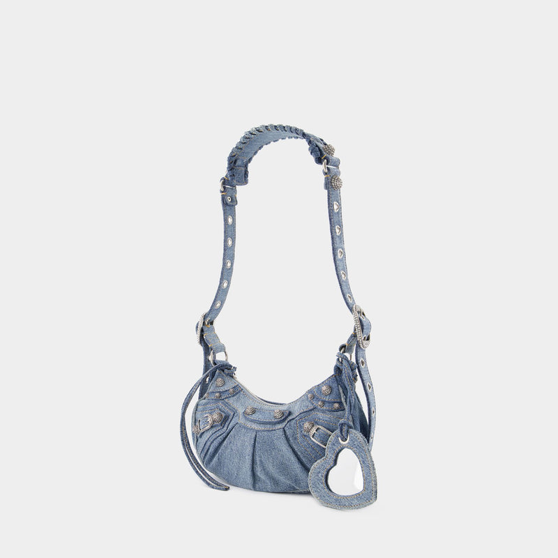 Le Cagole XS Shoulder Bag - Balenciaga - Denim - Blue