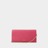 Wallet On Chain - PATOU - Leather - Pink