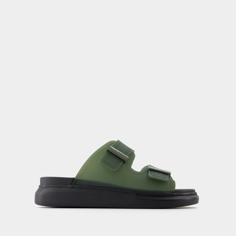 Rubber Sandals - Alexander McQueen - Calfskin - Khaki