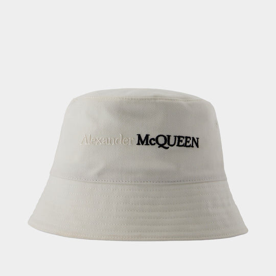 Classic Bic Logo Beanie - Alexander McQueen - Cotton - White