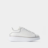 Oversized Sneakers - Alexander McQueen - Leather - White/Silver