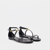 Harness Sandals - Alexander McQueen - Leather - Black/Gold