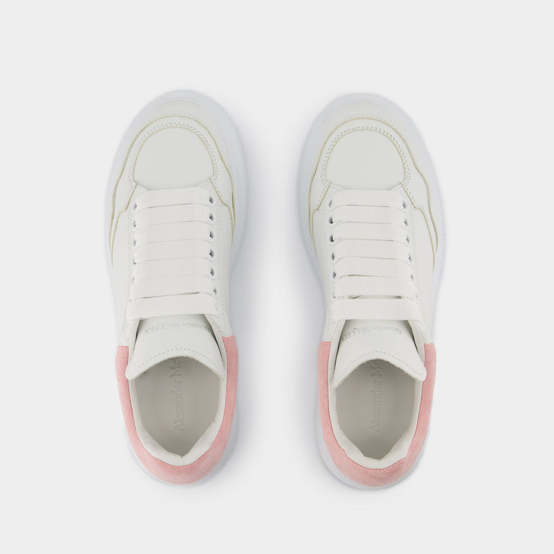 Oversized Sneakers - Alexander McQueen - Leather - White/Pink