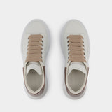 Oversized Sneakers - Alexander McQueen - Leather - White/Beige