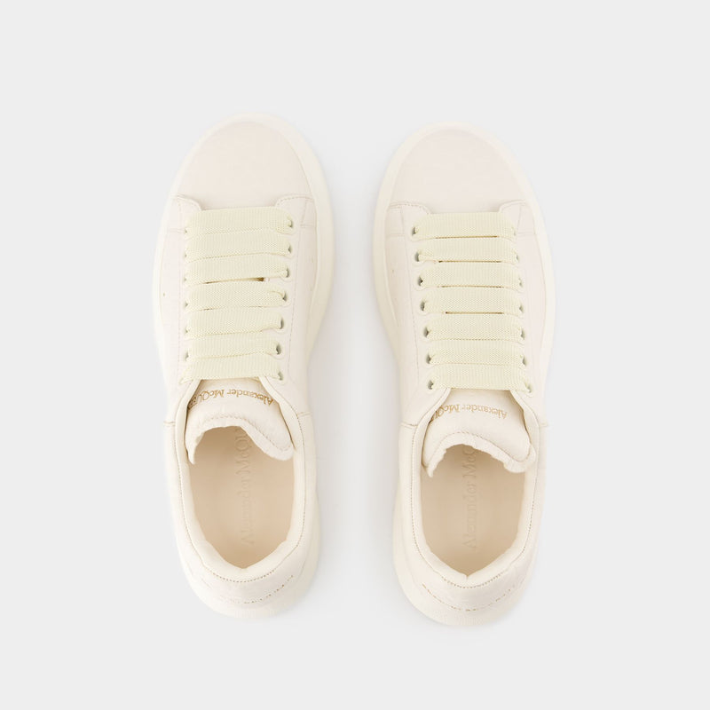 Oversized Sneakers - Alexander McQueen - Leather - White