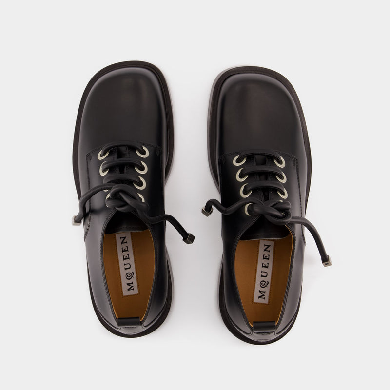 Old Calf Derbies - Alexander McQueen - Leather - Black