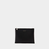 Cross Bar Clutch - Alexander McQueen - Leather - Black/Silver