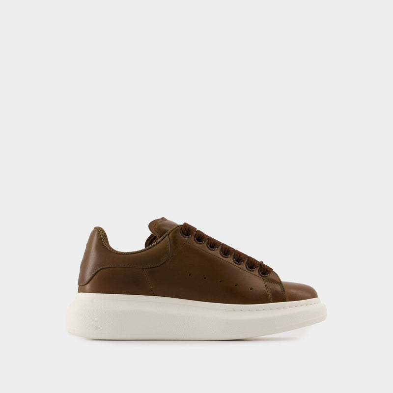 Oversized Sneakers - Alexander McQueen - Leather - Khaki