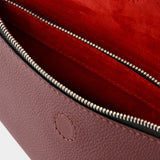 Sling Crossbody - Alexander McQueen - Leather - Burgundy/Silver