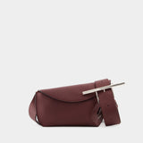 Sling Crossbody - Alexander McQueen - Leather - Burgundy/Silver