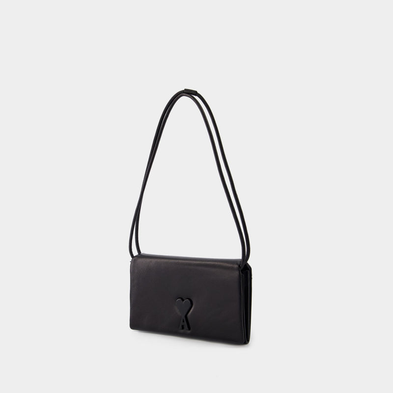 Voulez Vous Shoulder Bag - AMI Paris - Leather - Black