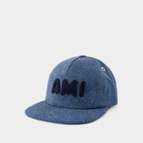 Ami Paris Trucker Cap - AMI Paris - Cotton - Blue