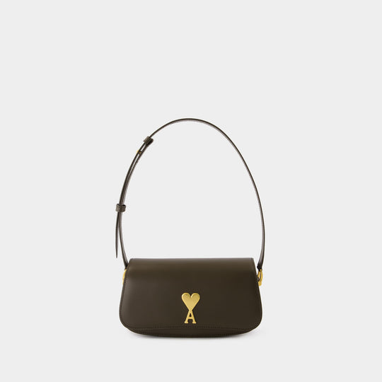 Paris Paris Shoulder Bag - AMI Paris - Leather - Olive