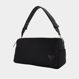 Marcel Large Shoulder Bag - AMI Paris - Nylon - Black