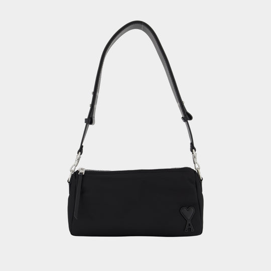 Marcel Shoulder Bag - AMI Paris - Nylon - Black