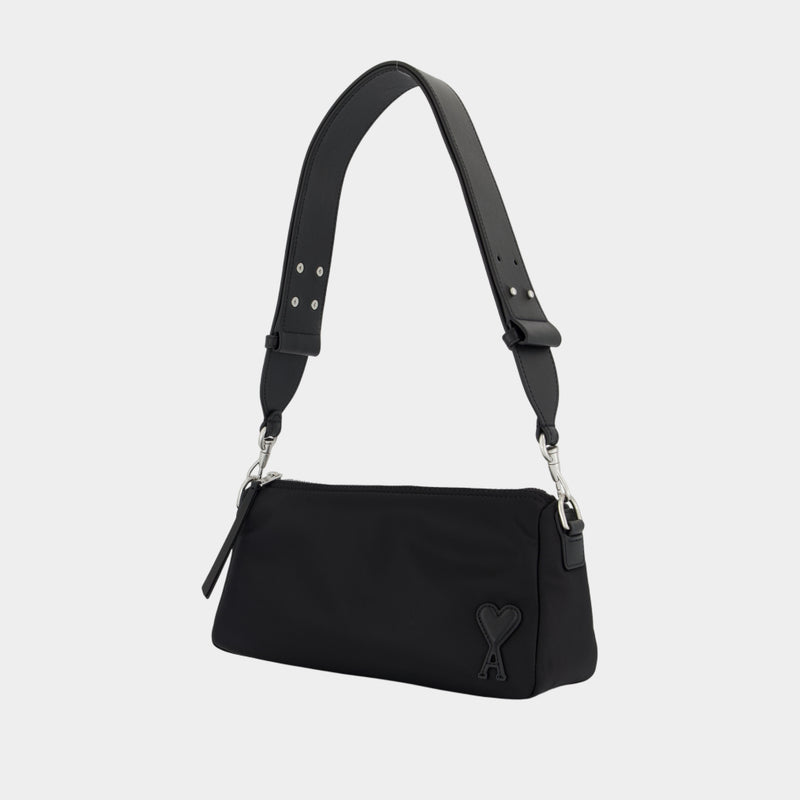 Marcel Shoulder Bag - AMI Paris - Nylon - Black