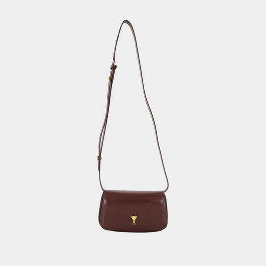 Paris Paris Crossbody - AMI Paris - Leather - Burgundy