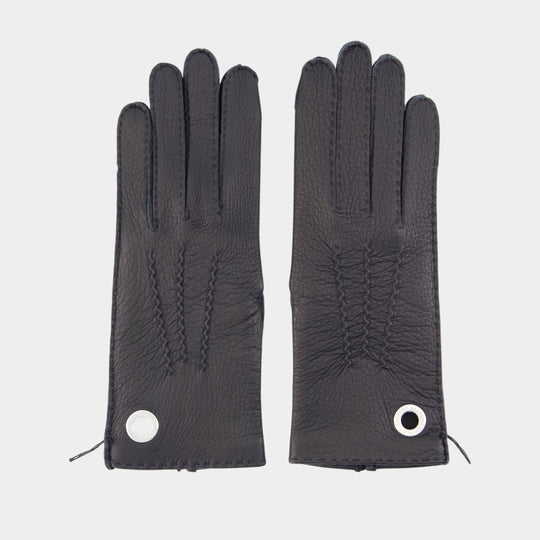 Gloves - AMI Paris - Leather - Black