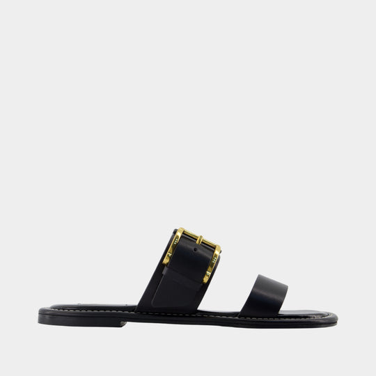 Buckle Sandals - AMI Paris - Leather - Black