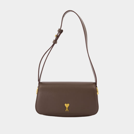 Paris Paris Shoulder Bag - AMI Paris - Leather - Brown