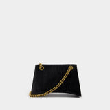 Crush Chain S Shoulder Bag - Balenciaga - Leather - Black