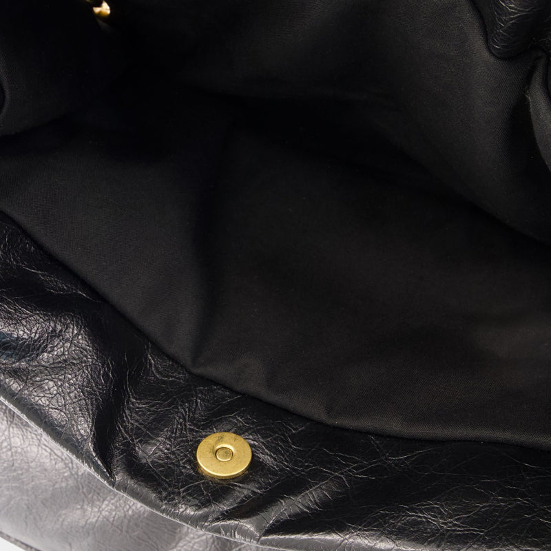 Monaco Chain M Shoulder Bag - Balenciaga - Leather - Black