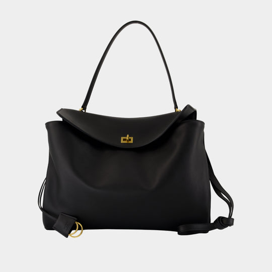 Rodeo Top Handle Large Purse - Balenciaga - Leather - Black