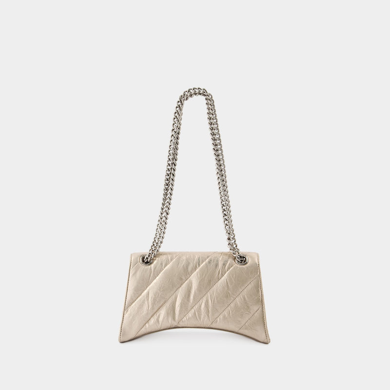 Crush Chain S Crossbody - Balenciaga - Leather - Beige