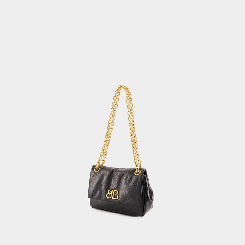 Monaco Mini Shoulder Bag - Balenciaga - Leather - Black