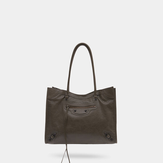 Le City Medium Shoulder Bag - Balenciaga - Leather - Khaki