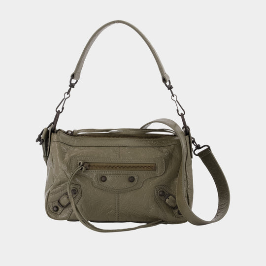 Le City Moto Mini Shoulder Bag - Balenciaga - Leather - Khaki