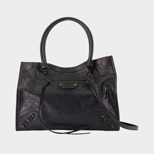 Le City Tote S Shoulder Bag - Balenciaga - Leather - Black