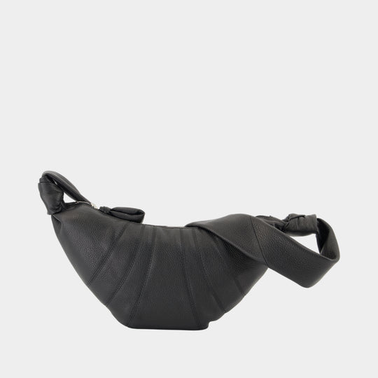 Small Croissant Crossbody - Lemaire - Leather - Black
